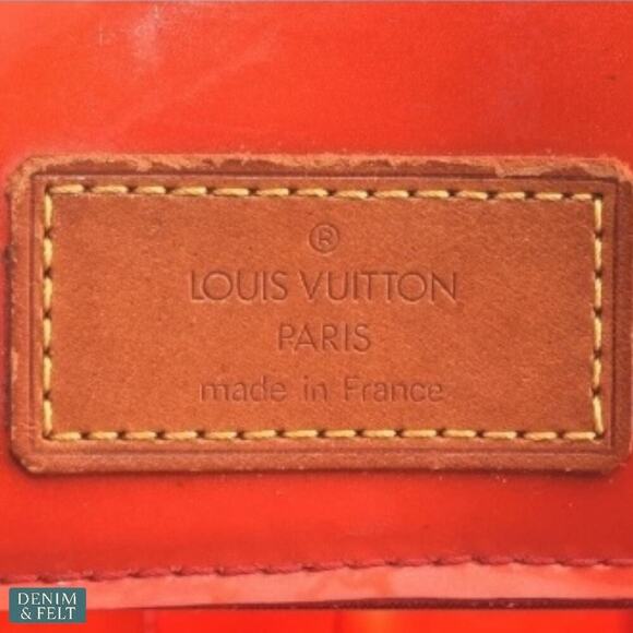 Louis Vuitton Reade PM Vernis Red Monogram Patent Leather Tote Bag Authentic - Picture 16 of 16